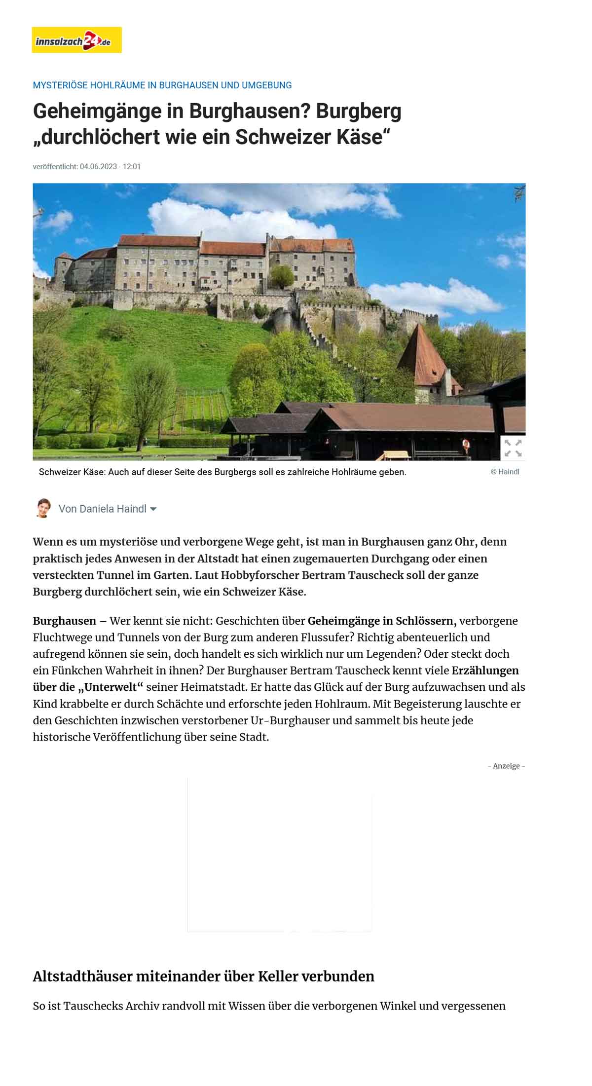 Geheimgänge in Burghausen_ Burgberg durchlöchert wie ein Schweizer Käse