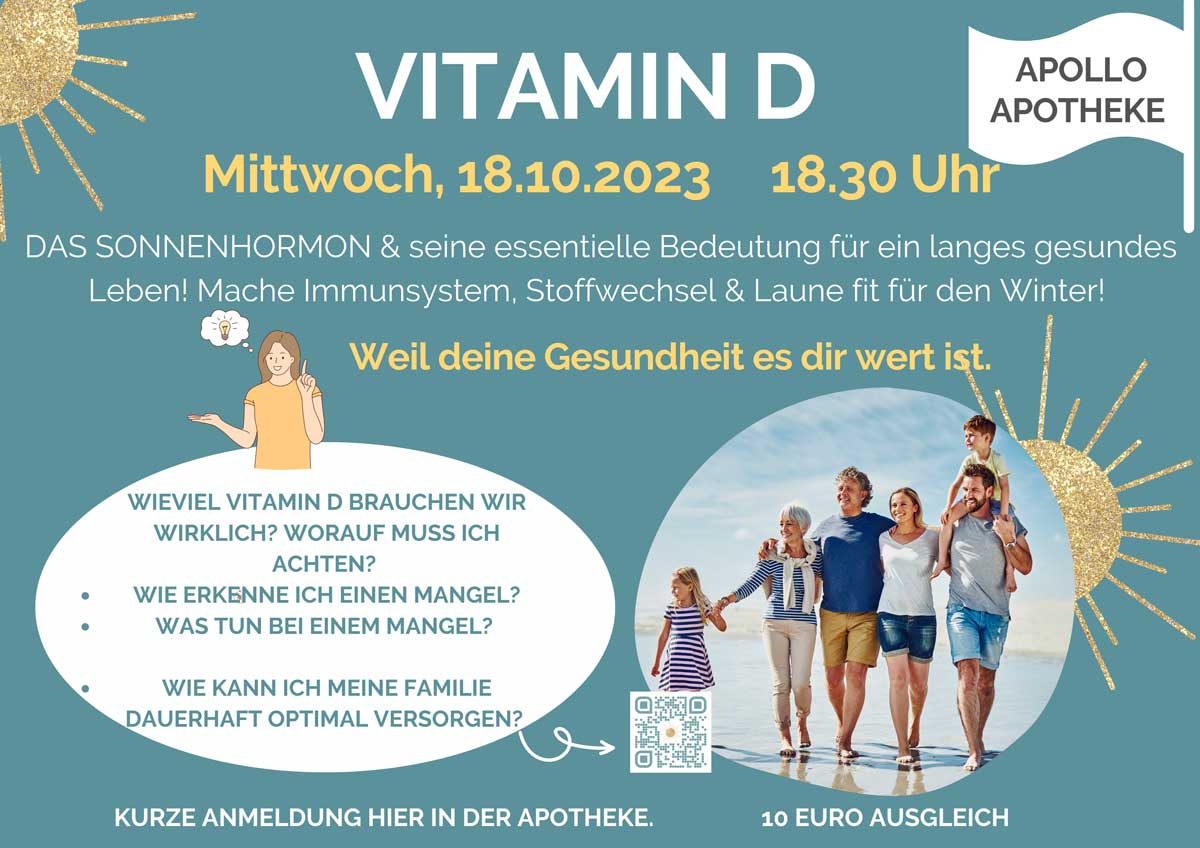 Vitamin D Seminar in der Apollo Apotheke Burghausen Vitamin D Seminar in der Apollo Apotheke Burghausen
